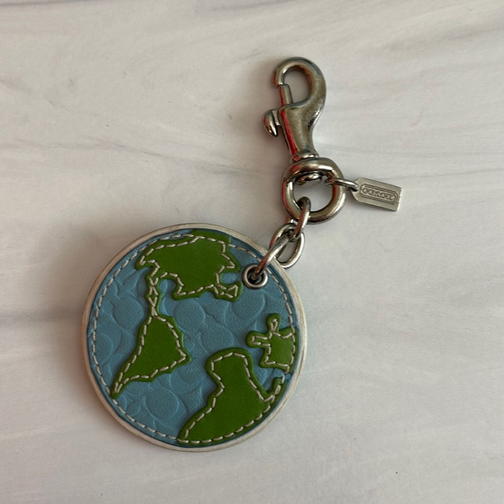 Rare Coach Earth key fob / bag charm / keychain